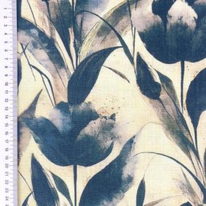 Viscose linen Digital print, Tulipan